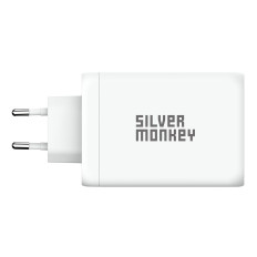 GAN 130W 3X USB-C PD 1x USB-A 3.0 QC Valkoinen