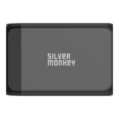 GAN 130W Tīkla lādētājs ar 3xusb-C barošanas kabeli PD USB-A QC 3.0 melns