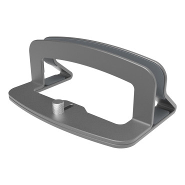 Darbalaukio stendas vertikalus sidabro nešiojamuoju kompiuteriu