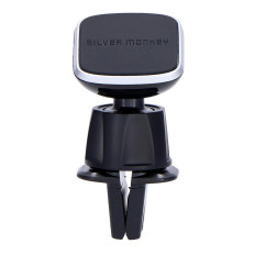 Punho de telefone magnético para um carro preto-quadriculado