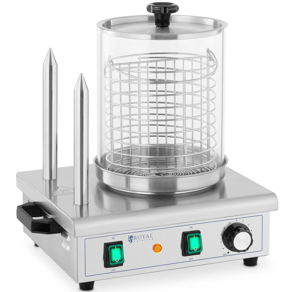 Hot Dog Heater 2 Sandtails på bulkbehållare för 30 korv 550 W