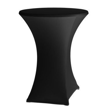Apskritoji staltiesė, nesukeliant penktadienio. 80cm Jersey juoda audinys - Hendi 813164