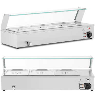 Bemar Trauku sildītājs Apkures bufete ar 3 x Gn Shield 1/2 2000 W
