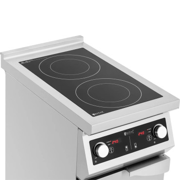 Indukcijas virtuve 2 Brīvi stāvošs deglis ar 400 V 8500 W Cabbel