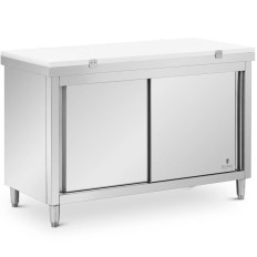 Fritliggende gastronomisk kabinet med skærebrætstål 140 x 60 cm