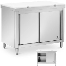 Fooding cabinet free-standing with a cutting board Steel 120 x 70 cm