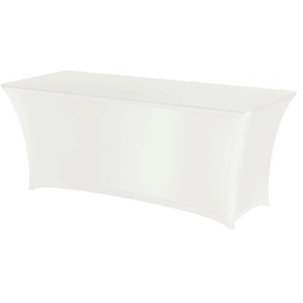 Toalha de mesa retangular sem passar 150x760cm Jersey Tecido Branco - Hendi 814390 Toalha de mesa retangular sem passar 150x760cm Jersey Tecido Branco - Hendi 814390