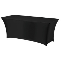 Rechthoekig tafelkleed zonder 150x760cm jersey stof zwart - Hendi 814406