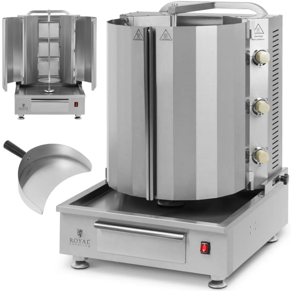 BBQ Opékání pro kebab gyro plynu do 40 kg 12 kW maso