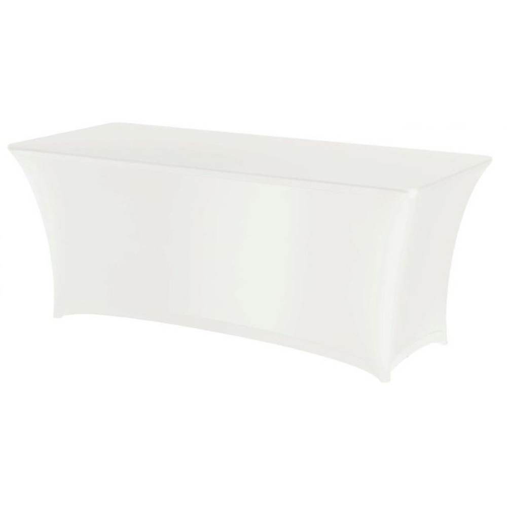Nappe rectangulaire sans repassage en tissu Jersey blanc - Hendi 814369 Nappe rectangulaire sans repassage en tissu Jersey blanc - Hendi 814369