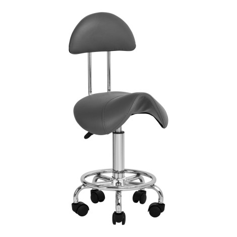 Tabouret cosmétique 6001 gris — vue de face