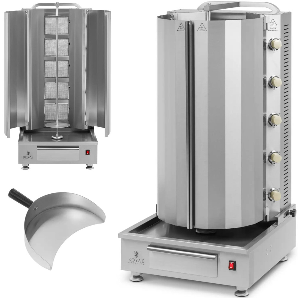 BBQ toasting za Kebab Gyroso plin do 80 kg 20 kW mesa