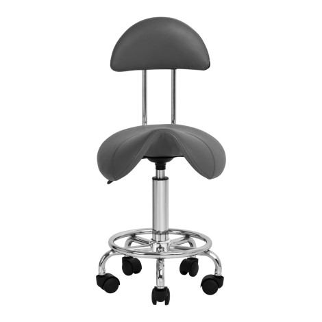 Sgabello cosmetico 6001 grigio — vista frontale