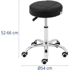 Sgabello Sgabello cosmetico su ruote fino a 120 kg Lecco - Nero