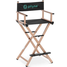 Chaise de maquillage avec repose-pieds pliant - or rose