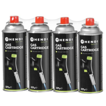 Gás gás Kartouk para o fogão e queimador Hendi 199039 - 4PCS Set