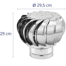 Terästä valmistettu tuuletusta. 15 cm