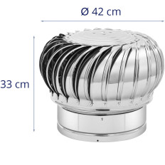 Fôringshode ventilasjon av stål. 30 cm