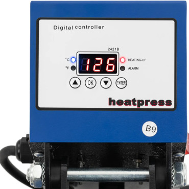 Prensa de transferência térmica para sublimação LCD 38 x 38 cm 0-250C camisas