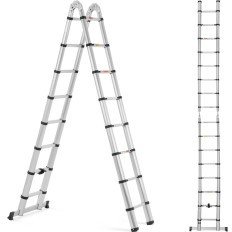 Teleskopstige folding med aluminium 16 grader 0.92-2.42/5 meter
