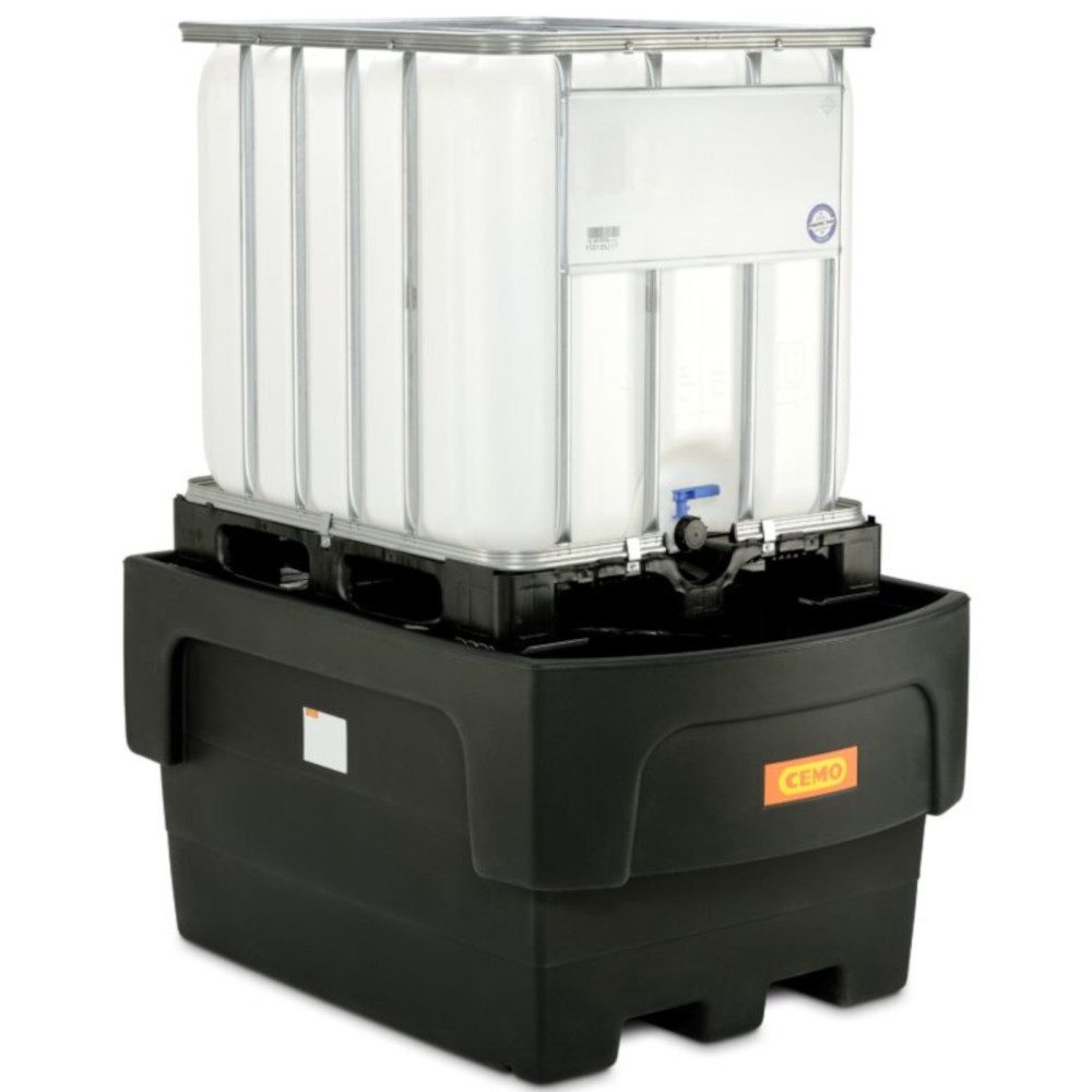 Zarobljena kade baza za 1 spremnik IBC 1100L Plastični PE CEMO 10950