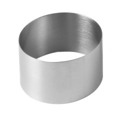 Anello di cottura in acciaio inox cookie 90mm altezza 45mm - Hendi 512302