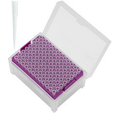 Tippek a 200 ul pipettához. DNISHA / RNASE nélkül - 10 x 96 db készlet.
