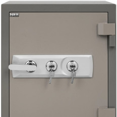 Fire-resistant safe with drawers on wheels 52.5 x 50 x 67 cm