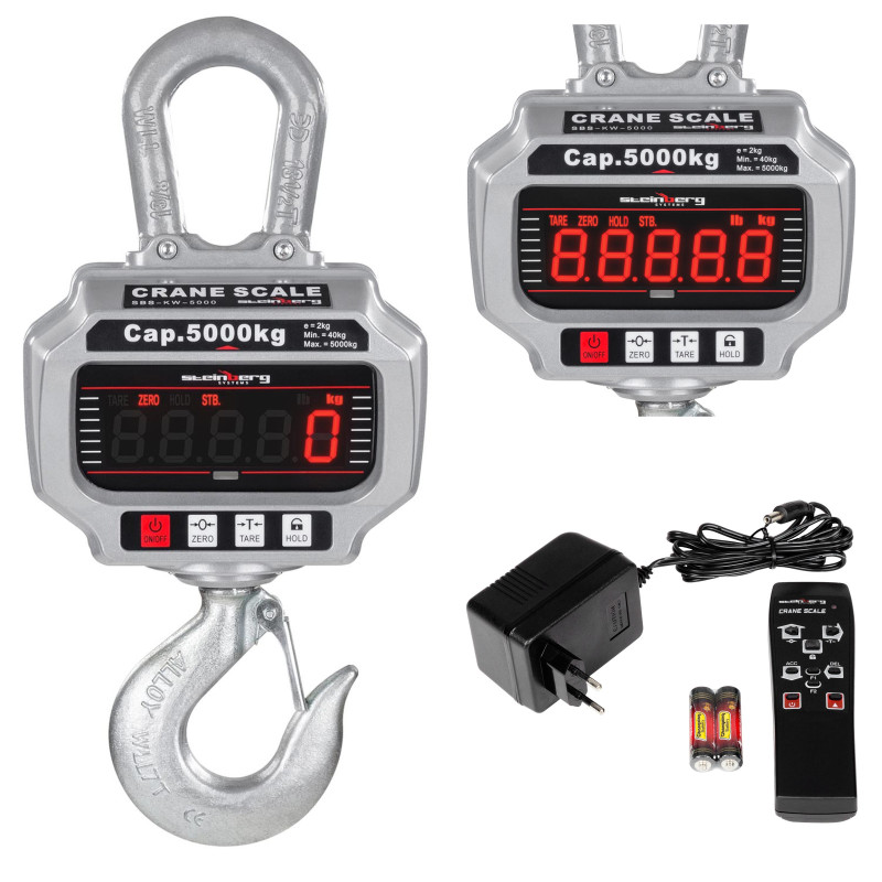 Pèse-personne à crochet de 5 TON télécommandé - grue de pont - LED