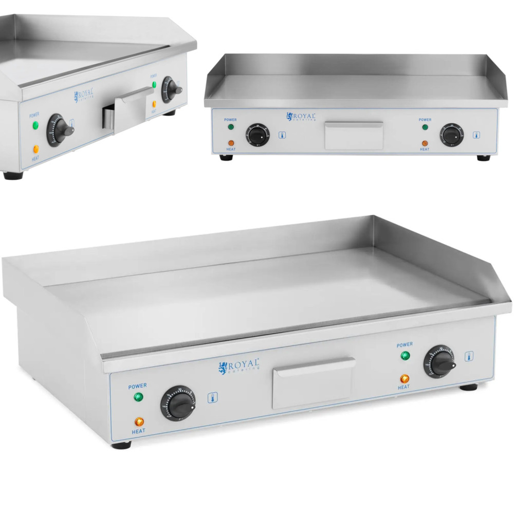 BBQ Electric Grill Plate Gladke Dvojne 730 x 400 mm 2 x 2200 W