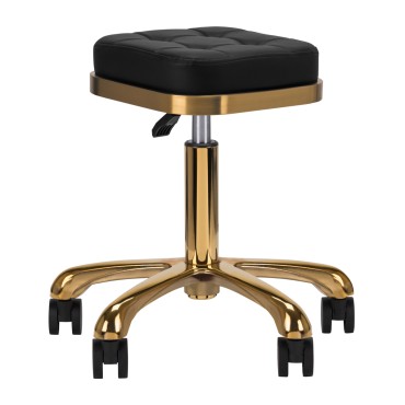 Tabouret Cosmétique M-1645 Noir Doré — vue latérale