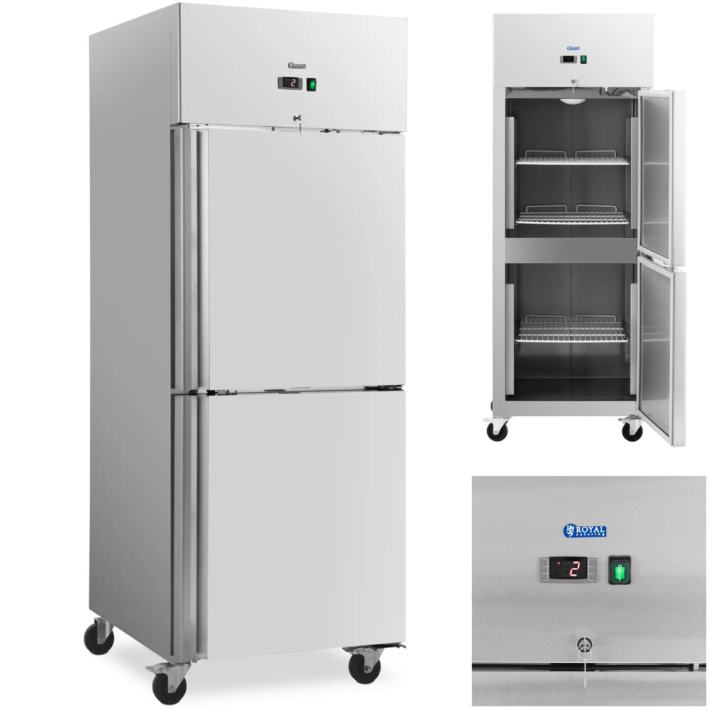 Gabinete de refrigeração Gastronomia geladeira sobre rodas 2 portas 2-8C 485 L