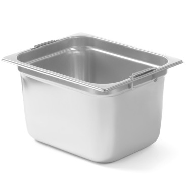 Recipiente GN com alças escondidas GN1 de aço inoxidável GN1 / 2 325x265mm High. 200mm - Hendi 803400