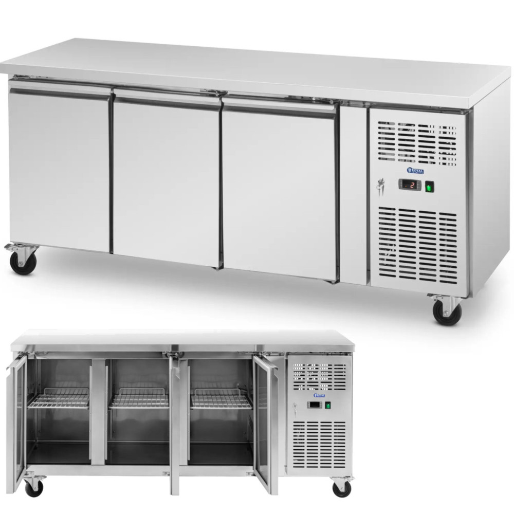Tabela de refrigeração nas rodas 3 câmaras 410 l 179x70x85 cm