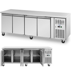 Ψυκτικό τραπέζι σε τροχούς 4 θαλάμων 550 l 223x70x85 cm
