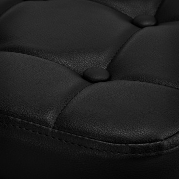 Cosmetische Kruk M-1645 Zwart Goud — detail zitvlak