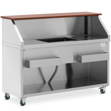 Barber Bar z ledeno komoro in steklenicami 150 cm