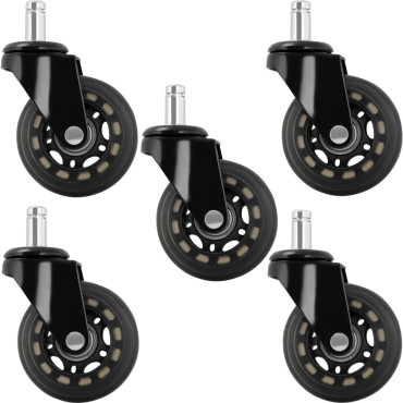 Wheel wheels for an office chair, wed. 63 x 23 mm - a set of 5 items.