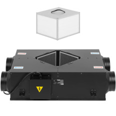 Zračni toplotni izmenjevalnik Rekuperator 120 m2 350 m3 / h