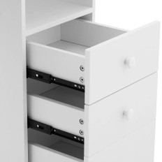 Mesa cosmética para manicure com absorvedor de poeira 120 x 45 cm - branco