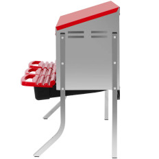 Stikkontakt for Hens Stående 3 Kamre Steel 86 x 52.5 x 78 cm