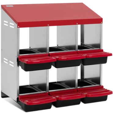 Stikkontakt for Hens Veggoppsett 6 Kamre Steel 81 x 52,5 x 79 cm