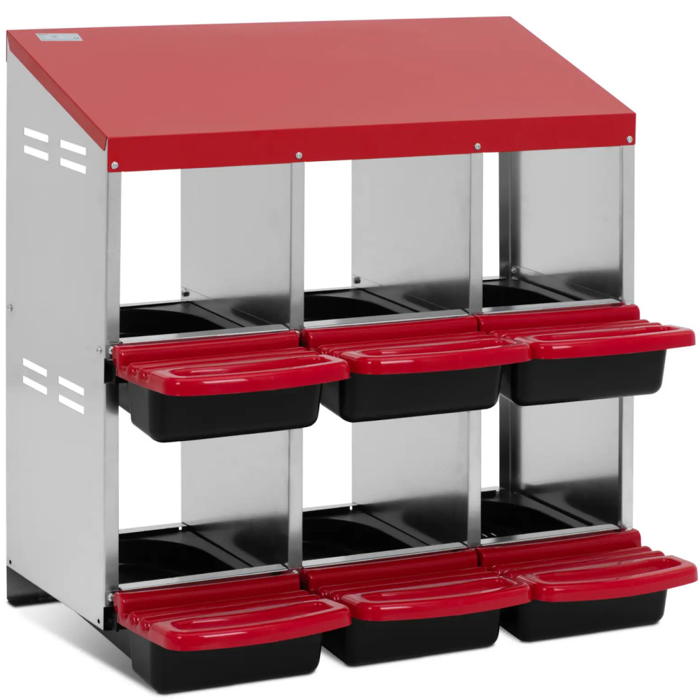 Presa per Hens Layout muro 6 Camere in acciaio 81 x 52,5 x 79 cm