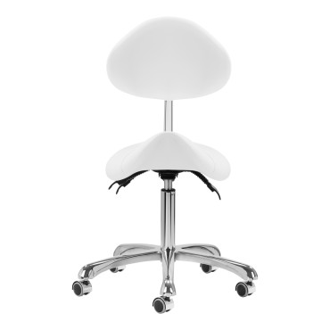 Banco Cosmético Giovanni 1004 branco com base prateada — vista frontal