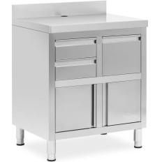 Kaffeemaschine für Kaffeemaschine mit einem Rack 2 Schubladen Behälterstahl 60x82x95 cm