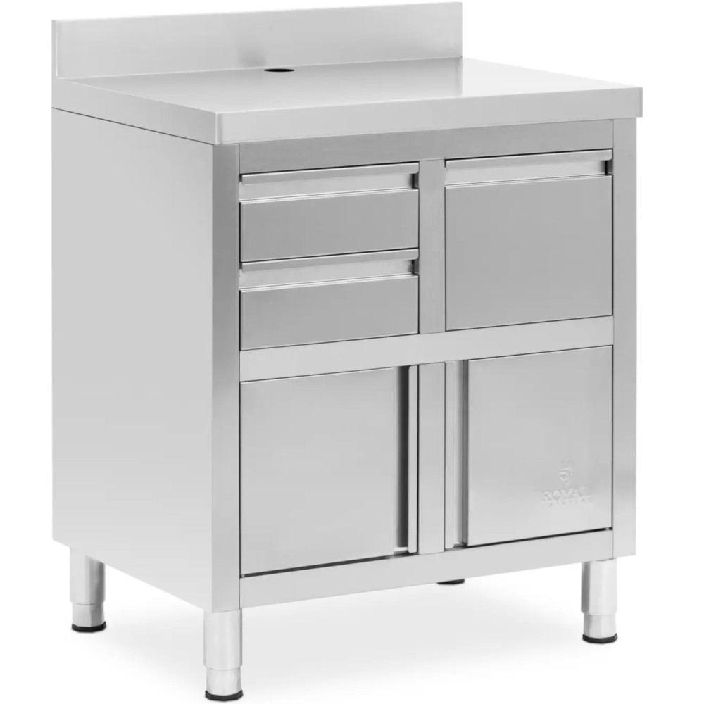 Kaffebryggare för kaffebryggare med rack 2 lådor behållare stål 60x82x95 cm
