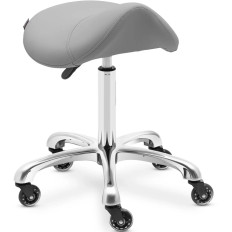 Taboret Kruk Cosmetic Hoker Saddle on Wheels tot 150 kg York - Dark Grey