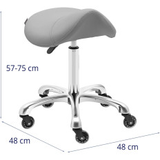 TABORET STOOL COSMETIC HOKER SADDE σε τροχούς έως 150 KG York - Σκούρο Γκρι