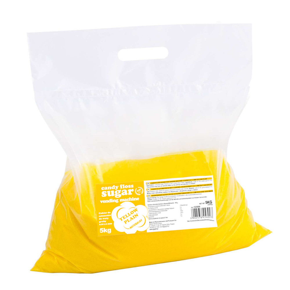 Cukor pre granuláciu cukru 0.8-1.2mm Prírodná chuť žltá 5kg