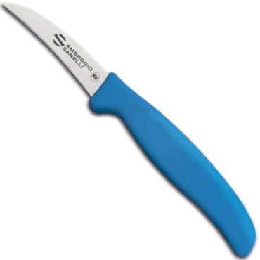 Faca de vegetal curva supra colore HACCP 70/190 mm - azul